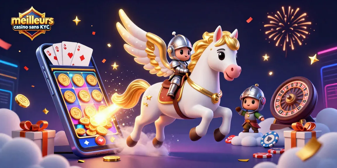 Découvrez les meilleurs casinos sans KYC avec cette illustration dynamique de jeux d'argent en ligne captivants.