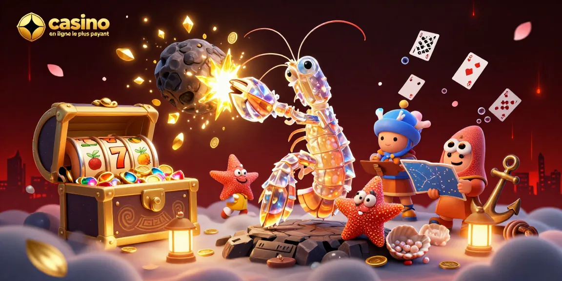 Illustration 3D du casino en ligne le plus payant présentant un samouraï galactique et des trésors sous-marins