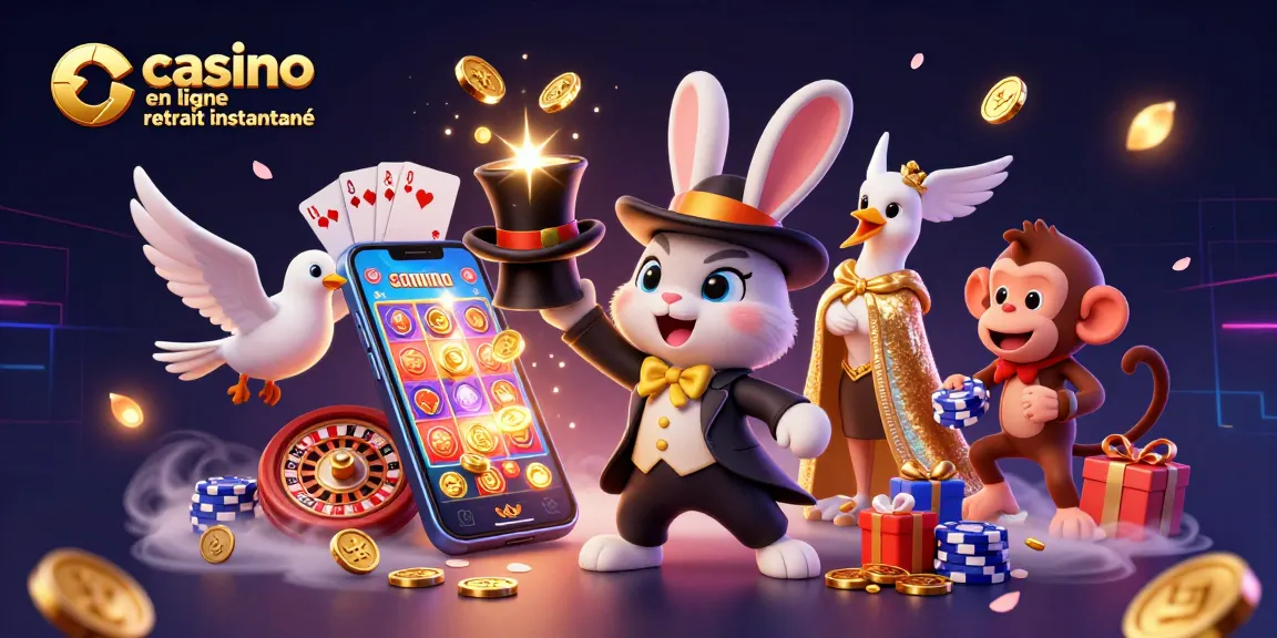 les joueurs découvrent le monde du casino en ligne retrait instantané avec des personnages et des éléments de jeux fascinants