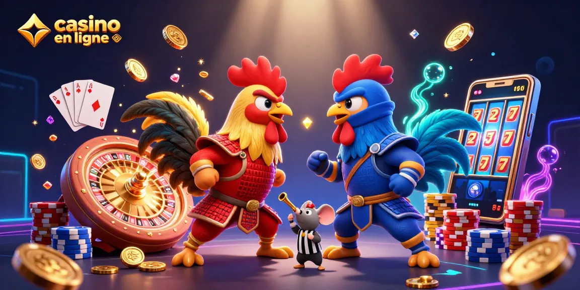 Image illustrant le casino en ligne le plus payant avec des coqs combattants en pleine action.
