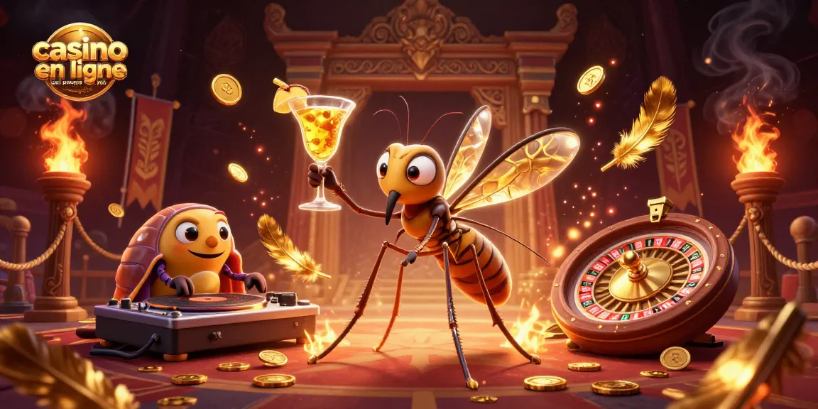 Découvrez le casino en ligne qui paye le plus avec cette illustration captivante d'une scène dynamique remplie de jeux et d'effets visuels.