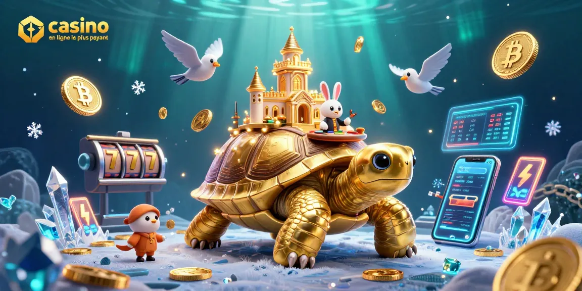 Les jeux au casino en ligne le plus payant avec une tortue dorée et des pièces brillantes