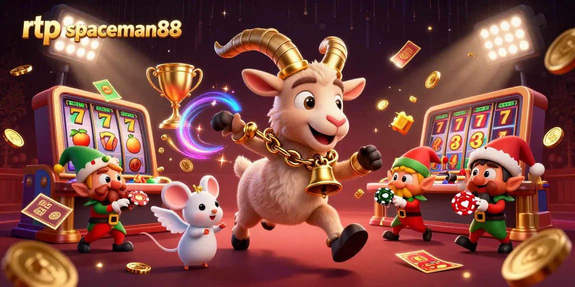 Engage with rtp spaceman88, featuring lively 3D characters in a slot casino scene filled with excitement and playful chaos.