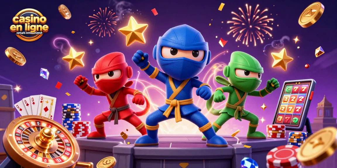 Profitez de l'excitation du casino en ligne retrait instantané avec des caméléons ninjas et des éléments de jeu dynamiques.
