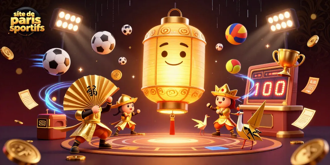 Favorisez vos paris sur le site de paris sportifs avec cette illustration dynamique remplie d'éléments sportifs.
