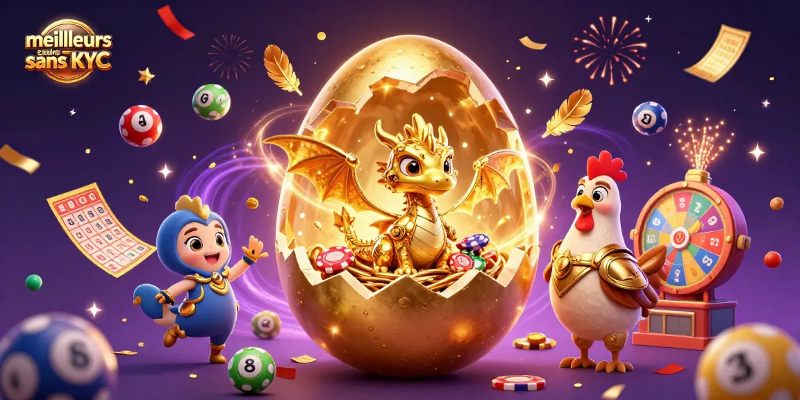Déchaînez votre chance avec les meilleurs casinos sans KYC, mettant en avant un dragon d'or et des éléments de loterie.