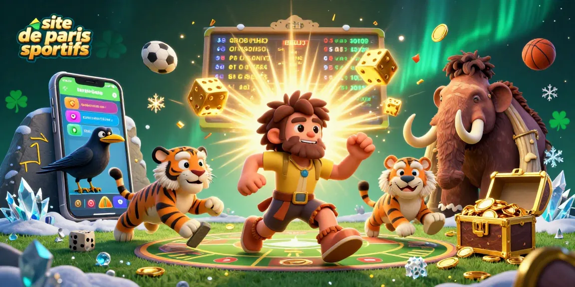 Pariez sur le site de paris sportifs avec des personnages animés au cœur d'une scène dynamique.