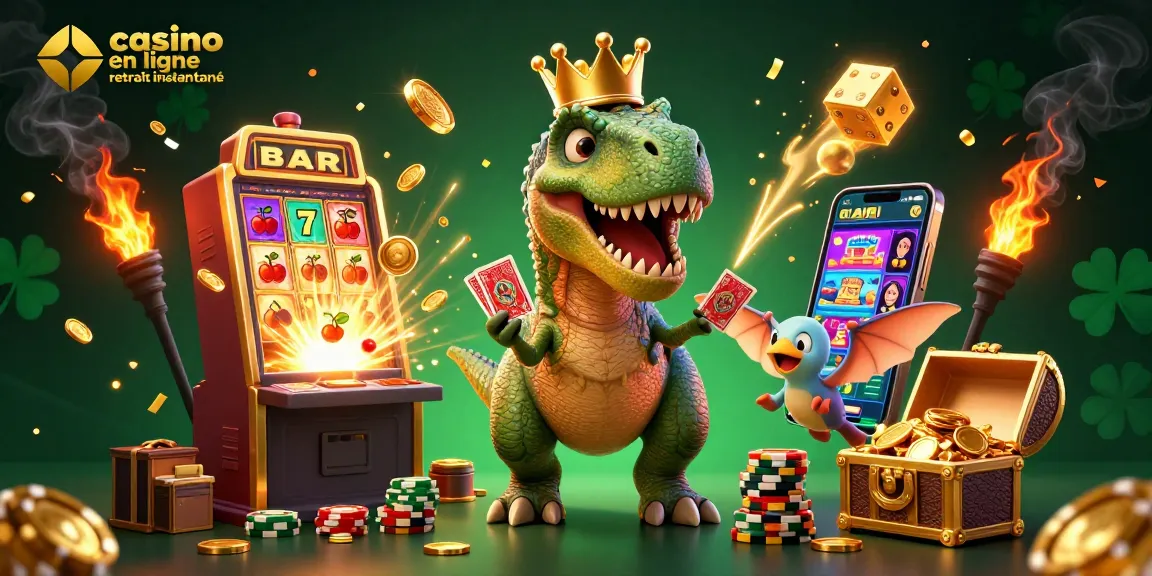 Gagnez des jackpots avec casino en ligne retrait instantané dans une illustration colorée et stimulante.