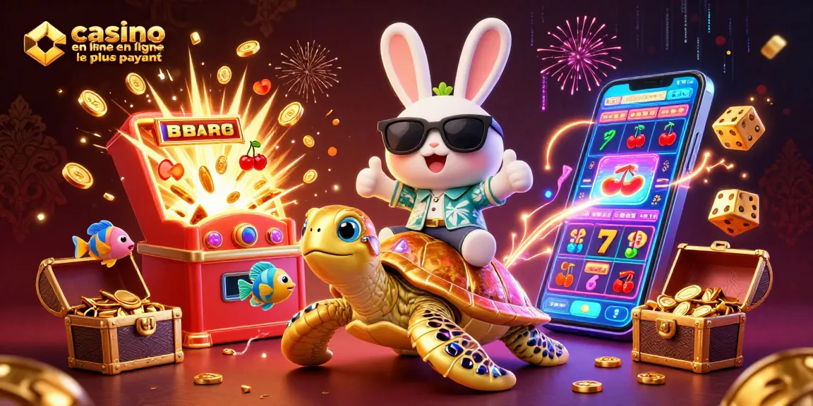 Vivez l'excitation du casino en ligne le plus payant avec un lapin chanceux et une tortue dorée !